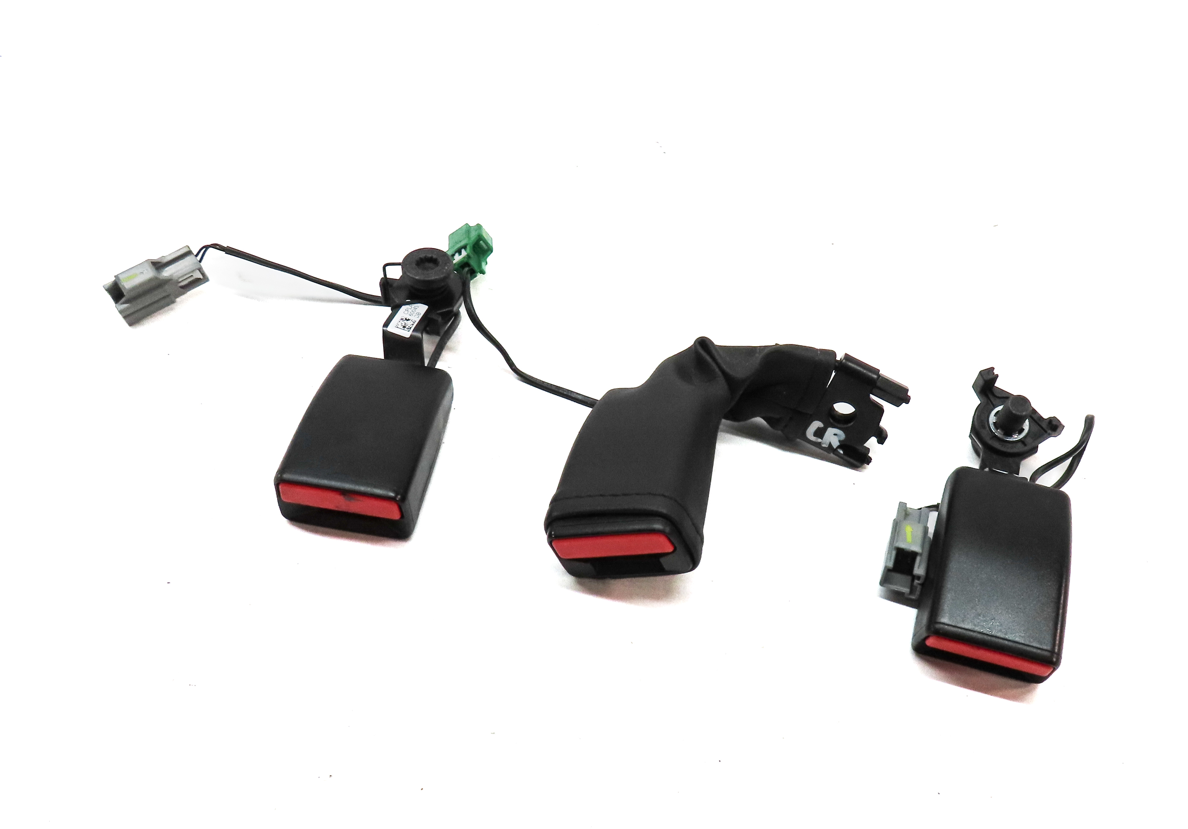 14 LAND RANGE ROVER L405 REAR LEFT CENTER RIGHT SEATBELT BUCKLE RECEIVER (BLACK) — exact item pictured